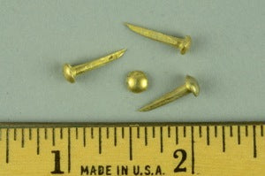 6 oz. Brass-Plated Trunk Tacks - Shot Head (1 lb.)